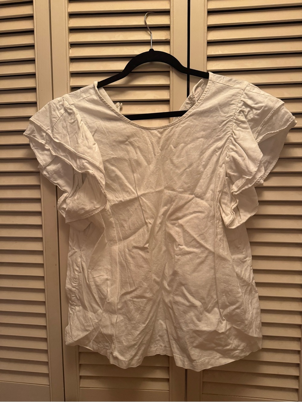 a new day White Ruffle Sleeve Blouse